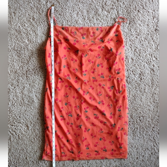 Asos Cherry Mesh Cowl Dress Size US 14 NWOT - Picture 14 of 15